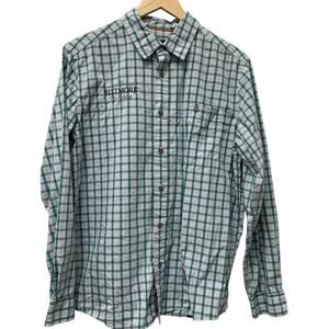 Orvis Fly Fishing Shirt‎ Mens Size Medium Green Plaid Embroidered Biltmore